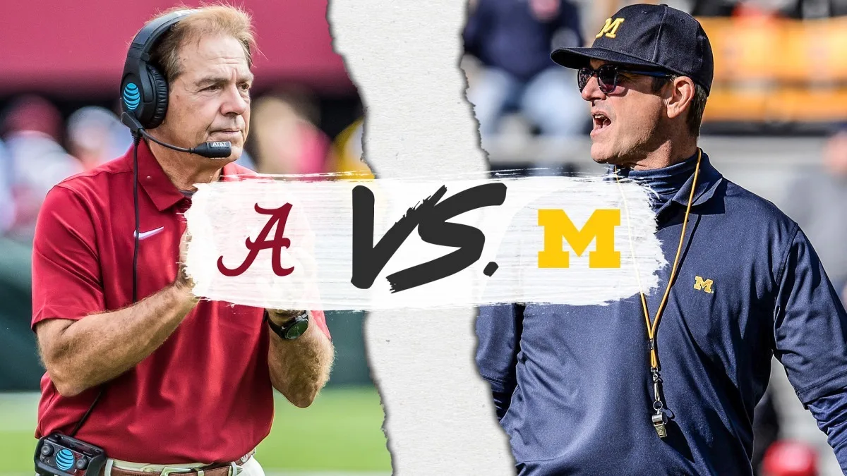 The Alabama v Michigan Player Props are in, and if you click the banner below you'll get a deposit bonus of up to $1,000 to wager on this massive CFP semifinal matchup!